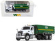 Mack Granite MP Refuse Garbage Truck with Tub Style Roll  Off Container Waste Management White and Green 1/87 HO Diecast Model First Gear 80-0356D