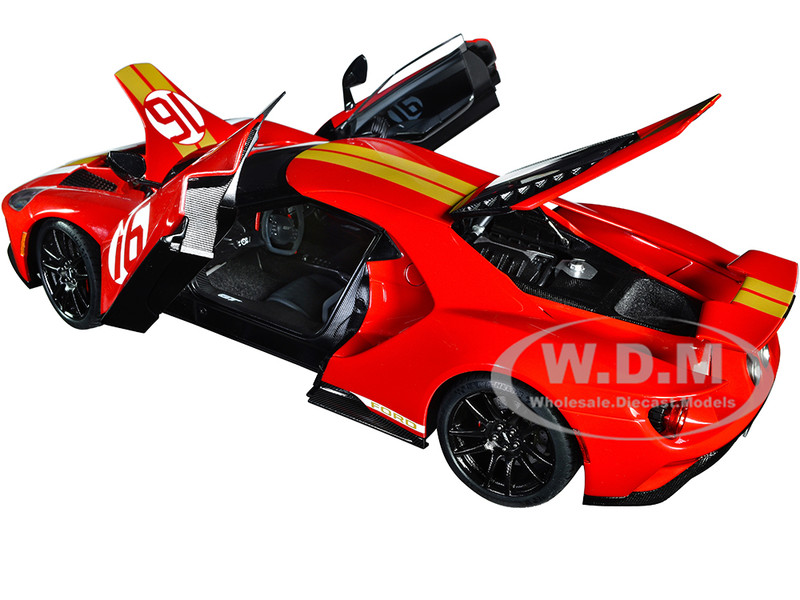 オートアートFord GT 赤 1/18 ストライプモデル AUTOart 1/18 フォード GT アラン・マン ヘリテージ