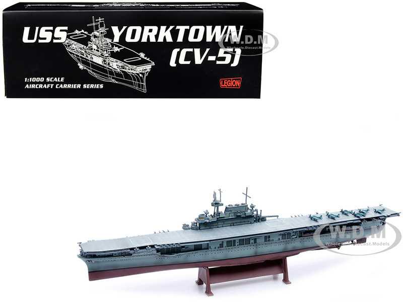 USS Yorktown CV 5 Aircraft Carrier US Navy World War II 1/1000 Diecast Model Legion LEG-10037LA