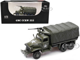 GMC CCKW 353 Truck With Mounted Gun Olive Drab 4148174 S US Army World War II 1/72 Diecast Model Legion LEG-12012LA