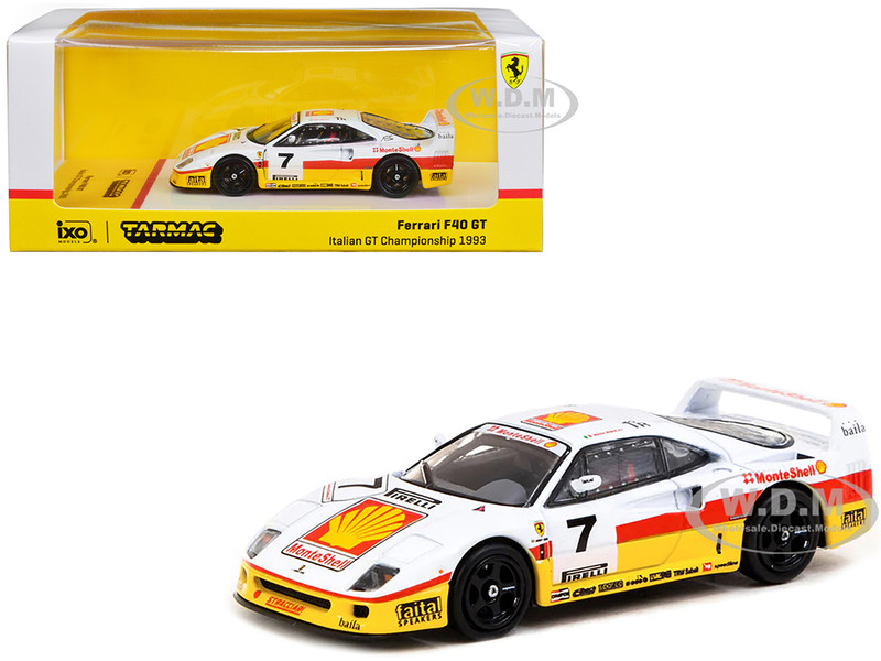 Ferrari F40 GT #7 Marco Brand Italian GT Championship 1993 Hobby64 Series 1/64 Diecast Model Car Tarmac Works T64-076-93IGT07