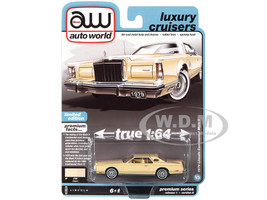 1979 Lincoln Continental Mark V Cream with Cream Interior Luxury Cruisers Limited Edition 1/64 Diecast Model Car Auto World 64392-AWSP127A