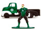 1952 Chevrolet COE Pickup Truck Green Metallic and Black and Green Lantern Diecast Figure DC Comics Hollywood Rides Series 1/32 Diecast Model Car Jada 33093