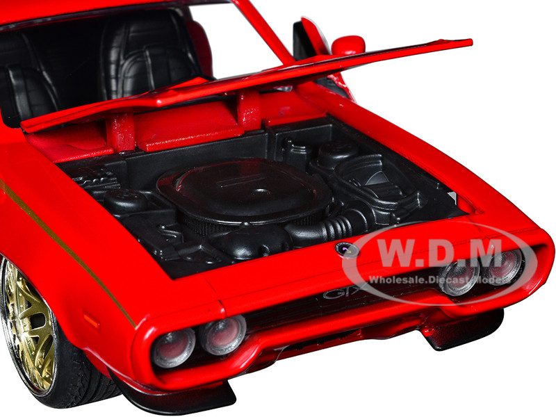 1972 Plymouth GTX Red with Gold Graphics Bigtime Muscle Series 1
