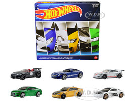 European Theme 6 piece Set Diecast Model Cars Hot Wheels HGM12-9680C