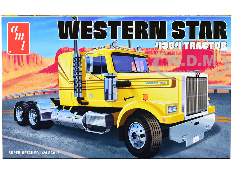 Skill 3 Model Kit Western Star 4964 Truck Tractor 1/24 Scale Model AMT AMT1300