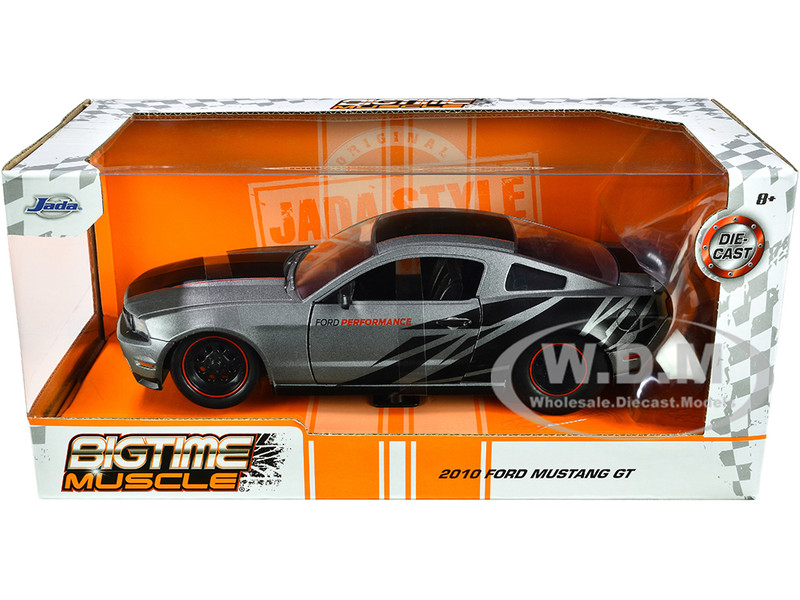 2010 Ford Mustang GT Matt Gray Metallic with Black Graphics and