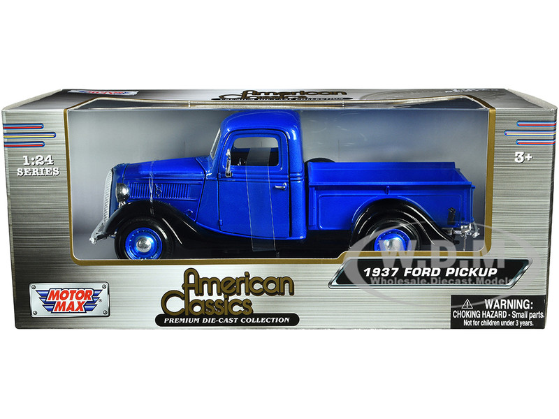 1937 Ford Pickup Truck Blue Metallic and Black American