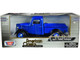 1937 Ford Pickup Truck Blue Metallic and Black American Classics 1/24 Diecast Model Car Motormax 73233AC-BLBK
