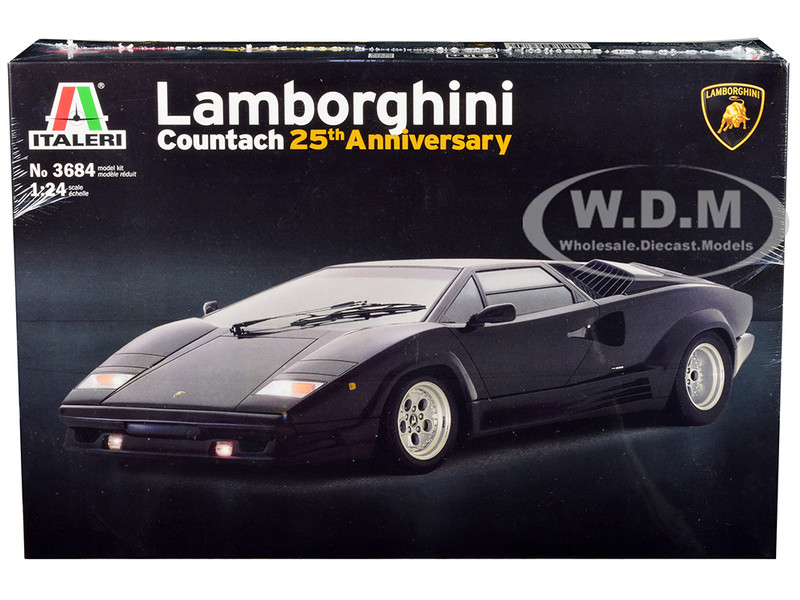 Skill 3 Model Kit Lamborghini Countach 25th Anniversary 1/24 Scale Model Italeri 3684