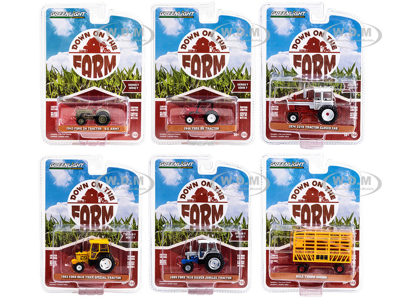 Down on the Farm Series Set of 6 pieces Release 7 1/64 Diecast Models Greenlight 48070SET