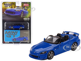 Honda S2000 AP2 CR Convertible Apex Blue Metallic Limited Edition to 1200 pieces Worldwide 1/64 Diecast Model Car True Scale Miniatures MGT00554