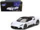 Maserati MC20 Bianco Audace White Black Top 1/64 Diecast Model Car BBR Models BBRDIE6401