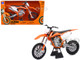 2018 KTM 450 SX F Dirt Bike Motorcycle Orange and White 1/6 Diecast Model New Ray 49613