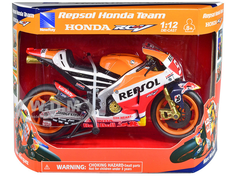 Honda RC213V Motorcycle 93 Marc Marquez Repsol Honda Team MotoGP 2015 1/6 Diecast Model New Ray 57753