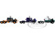 Mack R Sleeper Trio Set of 3 Truck Tractors in Gray Purple and Green 1/64 Diecast Models DCP/First Gear 60-1251