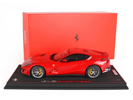 2017 Ferrari 812 Superfast Rosso Corsa Red with DISPLAY CASE Limited Edition to 212 pieces Worldwide 1/18 Model Car BBR P18147I