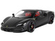 Ferrari 296 GTB Matt Black with DISPLAY CASE Limited Edition to 20 pieces Worldwide 1/18 Model Car BBR P18210MB1
