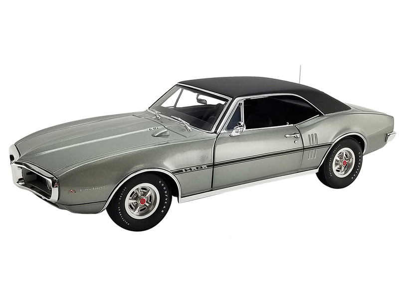 1967 Pontiac Firebird H.O. Silver Metallic Black Top Second Firebird Produced Serial #002 Limited Edition  402 pieces Worldwide 1/18 Diecast Model Car ACME A1805219
