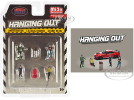 Hanging Out 6 piece Diecast Figure Set 4 Figures 1 Seat 1 Barrel Limited Edition to 3600 pieces Worldwide 1/64 Scale Models American Diorama AD-76514MJ
