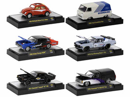 Detroit Muscle Set of 6 Cars IN DISPLAY CASES Release 66 Limited Edition 1/64 Diecast Model Cars M2 Machines 32600-66