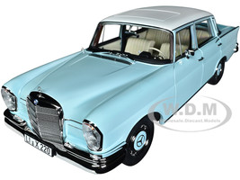 1965 Mercedes Benz 220 S Light Blue with White Top 1/18 Diecast Model Car Norev 183920