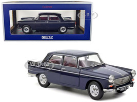 1965 Peugeot 404 Amiral Blue with Red Interior 1/18 Diecast Model Car Norev 184836