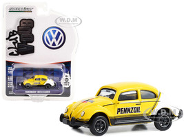 Volkswagen Classic Beetle Yellow and White Pennzoil Racing Club Vee V Dub Series 16 1/64 Diecast Model Car Greenlight 36070E