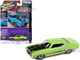 1971 Ford Torino Cobra Grabber Lime Green with Stripes MCACN Muscle Car and Corvette Nationals Limited Edition to 4140 pieces Worldwide Muscle Cars USA Series 1/64 Diecast Model Car Johnny Lightning JLMC031-JLSP287B