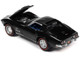 1969 Chevrolet Corvette 427 Tuxedo Black with Blue Interior MCACN Muscle Car and Corvette Nationals Limited Edition to 4212 pieces Worldwide Muscle Cars USA Series 1/64 Diecast Model Car Johnny Lightning JLMC031-JLSP291B