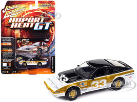 1985 Nissan 300ZX 33 Black White and Gold Go for the Gold Import Heat GT Limited Edition to 4788 pieces Worldwide Street Freaks Series 1/64 Diecast Model Car Johnny Lightning JLSF025-JLSP298B