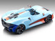 2020 McLaren Elva Convertible Light Blue with Orange Accents Exclusive Collection Series Limited Edition to 79 pieces Worldwide 1/18 Model Car Tecnomodel T18-EX09A