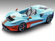 2020 McLaren Elva Convertible Light Blue with Orange Accents Exclusive Collection Series Limited Edition to 79 pieces Worldwide 1/18 Model Car Tecnomodel T18-EX09A