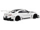 Nissan 35GT RR Ver 2 LB Silhouette Works GT RHD Right Hand Drive White with Black Hood and Top 1/18 Model Car Top Speed TS0368