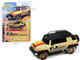 2007 Toyota FJ Cruiser Beige with Stripes and Black Top with Roofrack Limited Edition to 4800 pieces Worldwide 1/64 Diecast Model Car Johnny Lightning JLCP7416