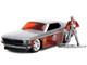 1969 Ford Mustang Silver Metallic and Dark Red and Star Lord Diecast Figure Marvel Guardians of the Galaxy Hollywood Rides Series 1/32 Diecast Model Car Jada 33077