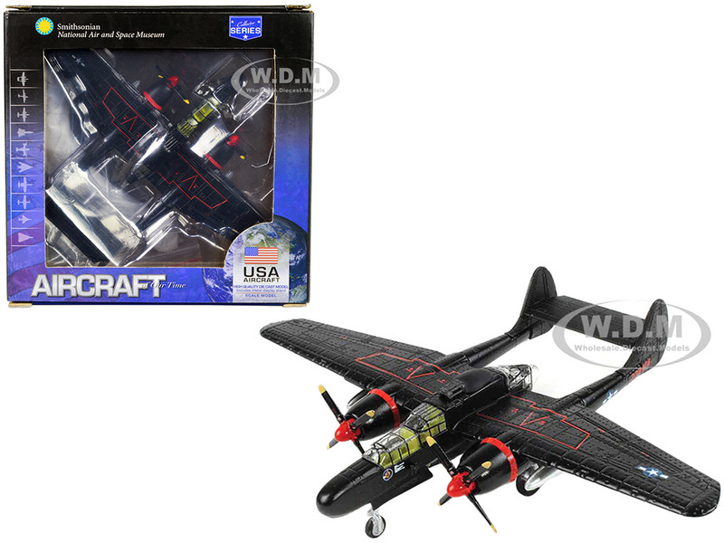 Northrop P 61B Black Widow Fighter Aircraft Lady in the Dark Maj Lee Kendall 548th NFS 1945 Smithsonian National Air and Space Museum Collector Series 1/144 Diecast Model Air Force 1 AF1-0138