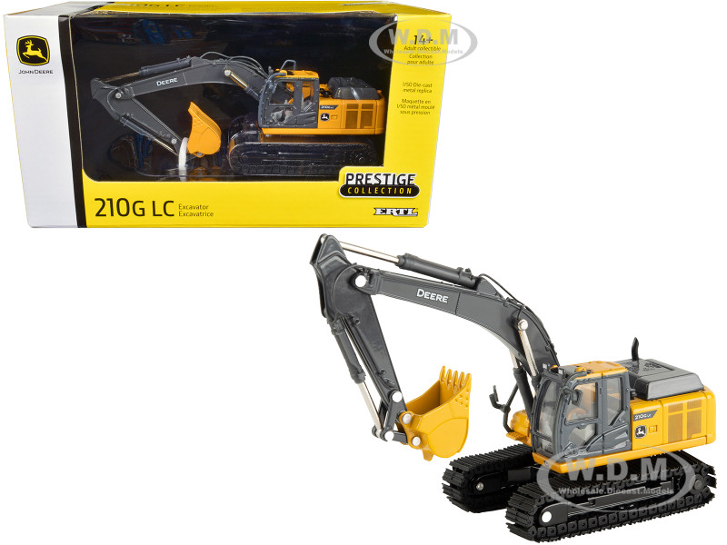 John Deere 210G LC Tracked Excavator Yellow Prestige Collection 1/50 Diecast Model ERTL TOMY 45842