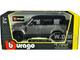 2022 Land Rover Defender 110 Dark Silver Metallic with Black Top and Sunroof 1/24 Diecast Model Car Bburago 21101sil