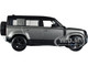 2022 Land Rover Defender 110 Dark Silver Metallic with Black Top and Sunroof 1/24 Diecast Model Car Bburago 21101sil