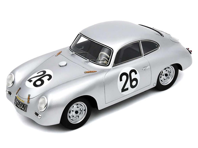 Porsche 356 #26 Max Nathan Helmut Helm Glockler Porsche KG 24 Hours of Le Mans 1956 with Acrylic Display Case 1/18 Model Car Spark 18S676