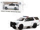 2022 Chevrolet Tahoe Police Pursuit Vehicle PPV White with Light Bar Hot Pursuit Hobby Exclusive Series 1/64 Diecast Model Car Greenlight GL43001L