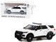 2022 Ford Police Interceptor Utility White with Light Bar Hot Pursuit Hobby Exclusive Series 1/64 Diecast Model Car Greenlight GL43004L