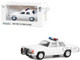 1980 1991 Ford LTD Crown Victoria Police White with Light Bar Hot Pursuit Hobby Exclusive Series 1/64 Diecast Model Car Greenlight GL43007L