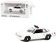 1987 1993 Ford Mustang SSP White Police Car with Light Bar Hot Pursuit Hobby Exclusive Series 1/64 Diecast Model Car by Greenlight GL43008L