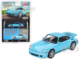 RUF CTR Anniversary Bayrisch Himmelblau Light Blue Limited Edition to 3000 pieces Worldwide 1/64 Diecast Model Car True Scale Miniatures MGT00562