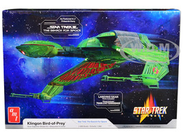 Skill 2 Model Kit Klingon Bird of Prey Spacecraft Star Trek III The Search For Spock 1984 Movie 1/350 Scale Model AMT AMT1400M