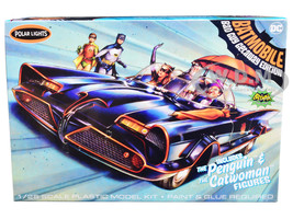 Skill 2 Model Kit 1966 Batmobile Bad Guy Getaway Edition Penguin Catwoman Figures Batman 1966-1968 TV Series 1/25 Scale Model Polar Lights POL998