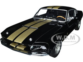 1967 Shelby GT500 Black Gold Stripes 1/18 Diecast Model Car Solido S1802908