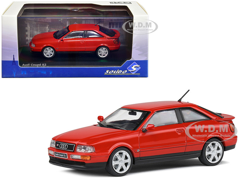 1992 Audi Coupe S2 Lazer Red 1/43 Diecast Model Car Solido S4312201